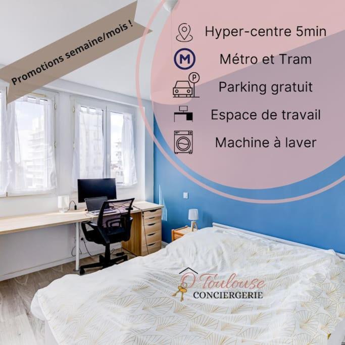 Le Central - Chambre Privative Avec Salon Et Terrasse Privee Hotel Toulouse Buitenkant foto